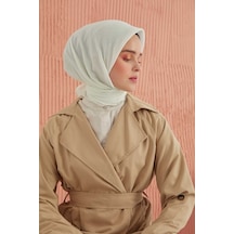 Miray Düz Pamuk Eşarp - Kırık Beyaz Beyaz