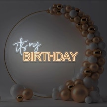 İts My Bırthday Yazılı Neon Tabela Turuncu