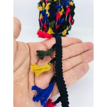 FdayAksesuar Hardal Yeşil Mavi Pamuk Saçak Püskül FRDY13263