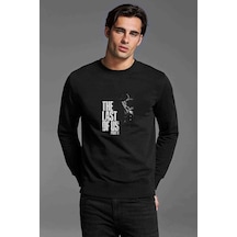 The Last Of Us Part 2 Baskılı Siyah Erkek Örme Sweatshirt (528857954)