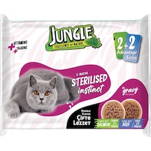 Cifte Lezzet Pouch Kısır Kedi Somon Eti Parçalı 4x100 G