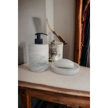 Marble Beton Sıvı Ve Katı Sabunluk Gri