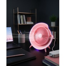 Şarjlı Masaüstü Fan With Gece Lambası Özellikli Uczzlm102-5