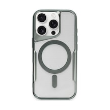 Apple iPhone  Uyumlu  16 Pro Max Kılıf Boyi Magsafe Silikon Kapak - Yeşil