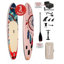 Elektrikli Pompalı Avantajlı Set - Bohem Şişme Stand Up Paddle Board Sup Seti - 335x84x15cm - Kamera Aparatlı 3 Yıl Garantili