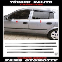 Opel Astra G Krom Cam Çıtası 4 Prç. 1998-2005 Arası P.  Çelik