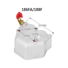 İtal/Çin 186Fa/188Fa 11hp/12hp Dizel Külbütör Kapağı (Üst Kapak) Mandallı (Dekomprasyonlu) 3 Vidalı