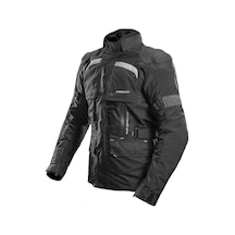 Motoanl Motosiklet Montu Uzun Model 4 Mevsim Full Korumalı Maxdura Kumaş Aırbag Toruıng Mont Siyah