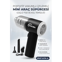Portatif Oto Süpürgesi Mini Araç İçi El Süpürgesi Kompakt Temizlik Cihazı Modeli