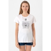 Prison Break Labyrinth Beyaz Kadın Bisikletyaka Tshirt 001