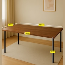 Çalışma Yemek Masası 105 70 Metal Ayaklı