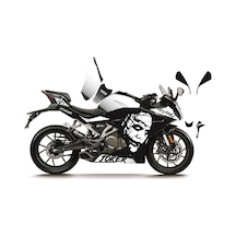 Cfmoto 250sr Beyaz Joker Model Parçalı Motosıklet Kaplama Stıcker Etıket Modelı