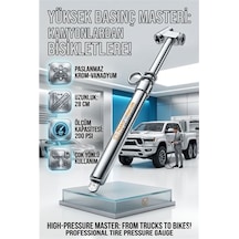 200 Psı Profesyonel Metal Kalem Tipi Lastik Basınç Ölçer - Kamyon Ve Otobüs Uyumlu 723154