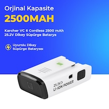 Karcher Vc 6 Cordless 2500 Mah 25.2v Dikey Süpürge Batarya