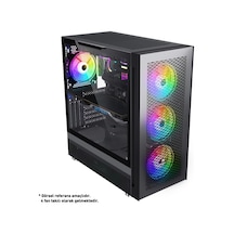 4 Rgb Fanlı Argb Mesh E-atx Gaming Kasa Usb 3.0 Psu Yok