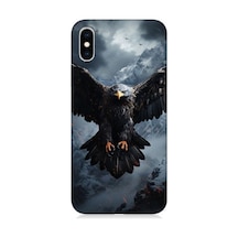Apple Uyumlu iPhone Xs Uçan Savaşçı Kartal Desenli Silikon Kılıf