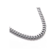 Celikchi Unisex 12 Mm Panzer Zincir Çelik Kolye Gümüş