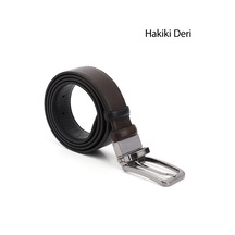 Gönderi R Siyaha Kahve Hakiki Deri 3,5 Cm Çift Taraflı Klasik Kemer Siyah - Kahverengi