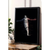 Kylian Mbappe Portre Futbol Çerçeveli Tablo - Estetik Poster