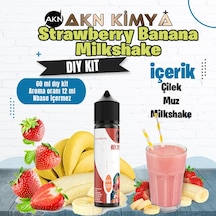 Strawberry Banana Milkshake Dıy Kit Çilek Muz Gıda Aroması %20 Oranda Aroma İçerir Hazır Değildir 60 Ml