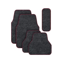 Hyundai Coupe Oto Halı Paspas 5 Parça Kenar Kırmızı