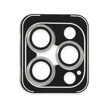 Mey İthalat Apple Uyumlu iPhone 16 Pro Max Pvd Metal Kamera Lens - Gümüş