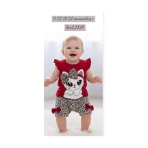 Veraura Lifestyle 9/24 Ay Leopar Kedi Baskılı Bebek Takımı Kırmızı