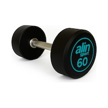 Alin Sport 60 Kg Kauçuk Kaplı Profesyonel Olimpik Dumbbell Dambıl Yeşil Alin