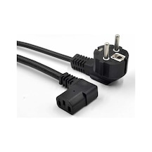 Eu Power Cord L Tipi Sag 3x0.75mm 220v 90 Derece 1.5 Metre Power Kablo