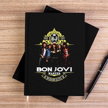 Bon Jovi Wanted 1983 Siyah Çizgisiz Kanvas Defter