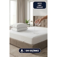Formeya Set Beyaz Mikro Fitted Sıvı Geçirmez  TekKişilik  Alez ve 2 Adet Yastık Alezi