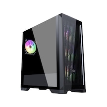 FRISBY FC-9455G VETRO 850 W 80+ Bronze Dual-Ring RGB Mid Tower ATX Bilgisayar Kasası
