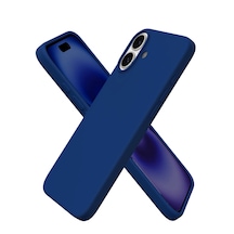Bix İphone 16 Plus Silikon Kılıf Magsafe Uyumlu Güçlü Koruma Darbe Emici Evren Mavisi Mavi