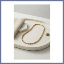 Bezos Cm Burgu Model Gold Renk 10 Mm Kalınlık 50 Cm Kadın Kolye Dlra