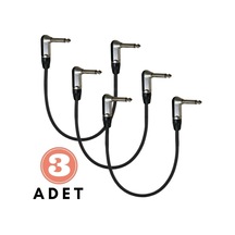 Pedal Bağlantı Kablosu Efekt Pedal Ara Kablosu Siyah Çift Jaklı L/l 3 Adet