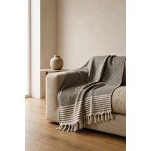 Natural Pamuklu Koltuk Örtüsü Yakmaz Pamuklu Çekyat Örtüsü Koltuk Şalı - 170 Cm X 220 Cm Siyah
