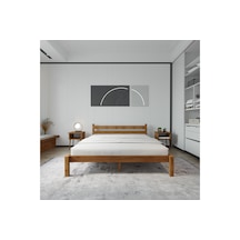 Letto Model Ceviz Renk Çam Ahşap Karyola-114 100 x 200