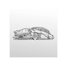 Folyo Sticker Klasik Araba 20cm Uzunluk Siyah