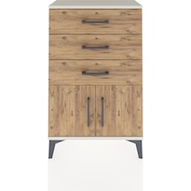Arges Komodin 3 Çekmeceli 2 Kapaklı 60x30x96 Aytaşı-çam Aytaşı