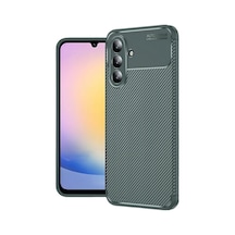 Samsung Samsung Uyumlu Galaxy S25 Fe Auto Focus Karbon Kapak - Koyu Yeşil