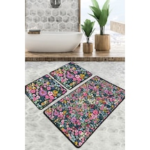 Antoryum Banyo Halısı Djt 3 Lü Set Çok Renkli