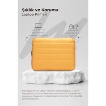 Mussen Laptop Kılıfı Su Geçirmez Macbook Neo Air Pro 13-14 İnç Sarı Sarı