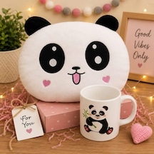 Sevimli Panda Yastık & Kupa Hediye Seti 10-8