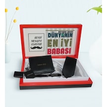 6Renk Kişiye Özel Dünyanın En Iyi Babası Tasarımlı Mesajlı Kutuda Cüzda (494437744)