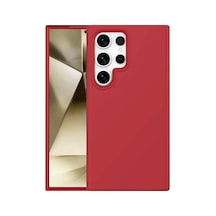 Samsung Uyumlu Galaxy S24 Ultra Uyumlu Kılıf First Silikon - Kırmızı