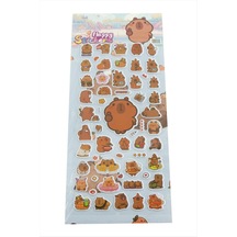 Happy - 320 - - Novapazr - Kabartmalı Sticker-kahverengi