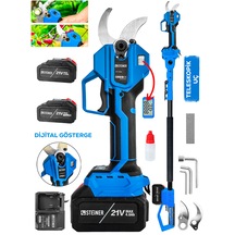 Steiner 30 Mm Dijital Kömürsüz Akülü Bağ Dal Ağaç Kesme Biçme Budama Şarjlı Makası Makinesi + Teleskop M4484
