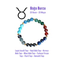 Boğa Burcu Bileklik Lapis Lazulli Taşı Akik Taşları Turkuaz Firuze Taşı Florit Taşı Hematit Taşı Boğa Burcu Bileklik Boğa Burcu Bileklik