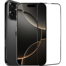 Ennar Apple iPhone 17 Pro Max Uyumlu Tam Kaplayan Anti Statik Kırılmaz Cam Ekran Koruyucu