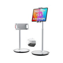 Saıjı Tablet Standı Tutucu, Ayarlanabilir Telefon Standı, 360 Derece Döner, Alüminyum Alaşımlı Cradle Masaüstü Tutucu 4.7"-12.9" Ekran Telefonları İçin Gümüş Diğer